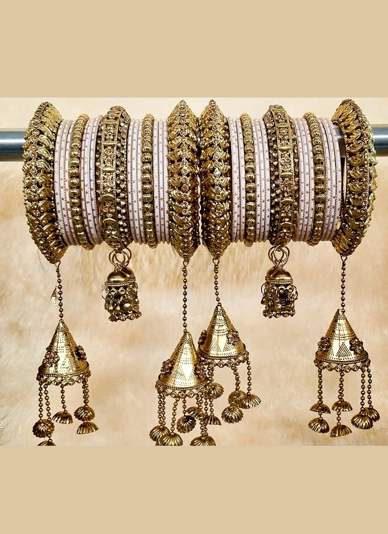 Golden latkan bangles Clearance